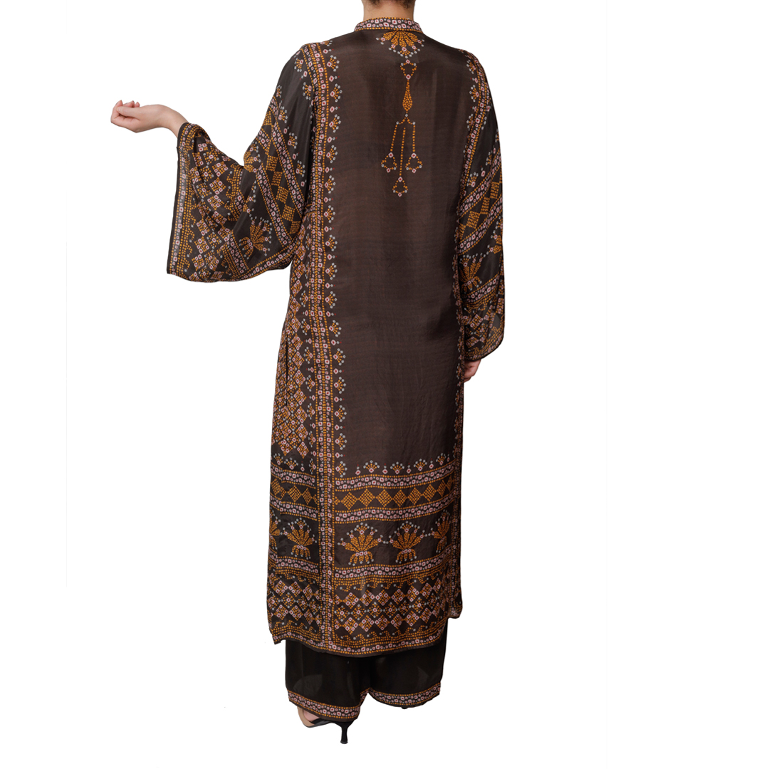 Dark Brown bandeej Straight shirt - Image 3