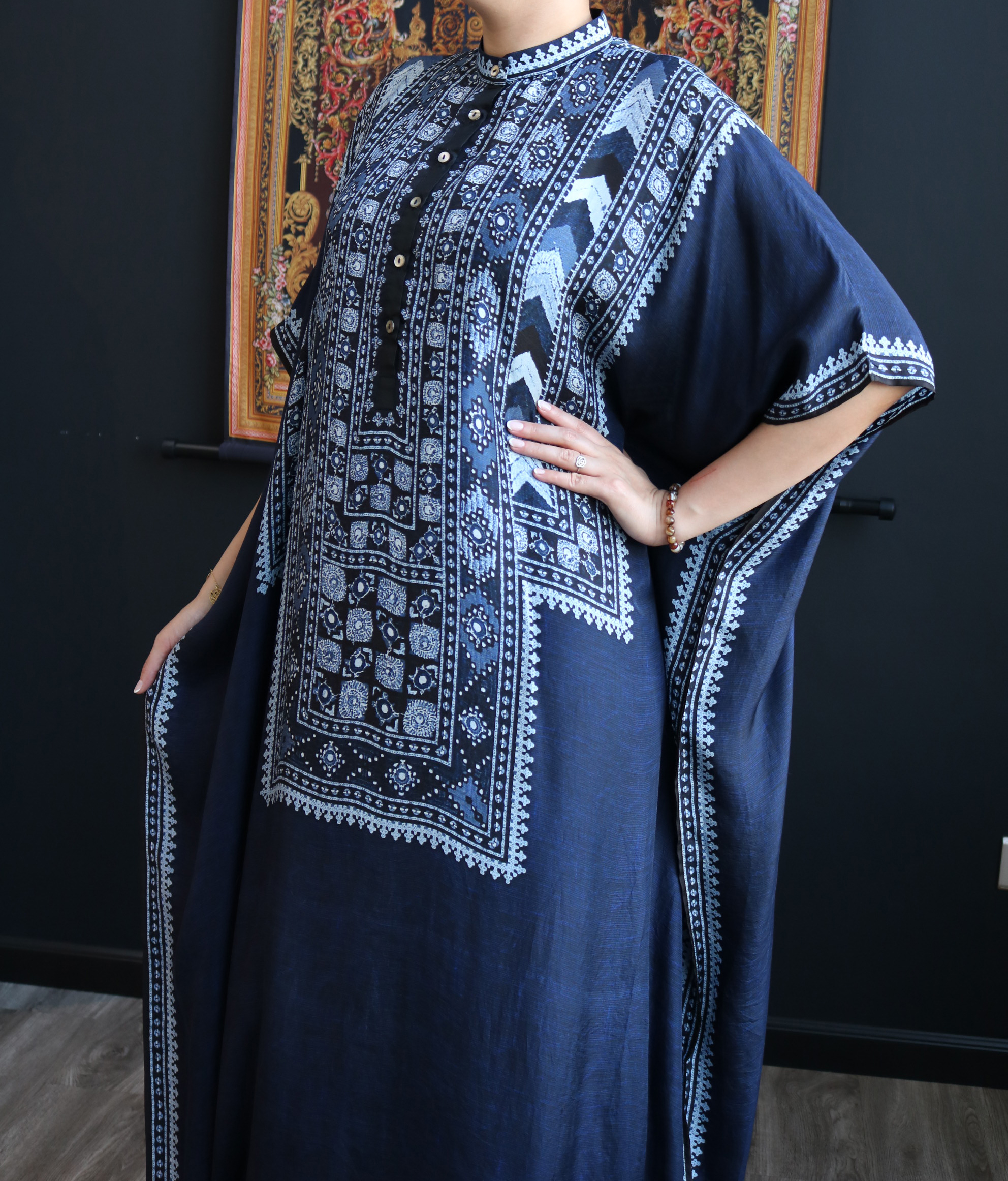 Rabat Kaftan Navy - Image 2