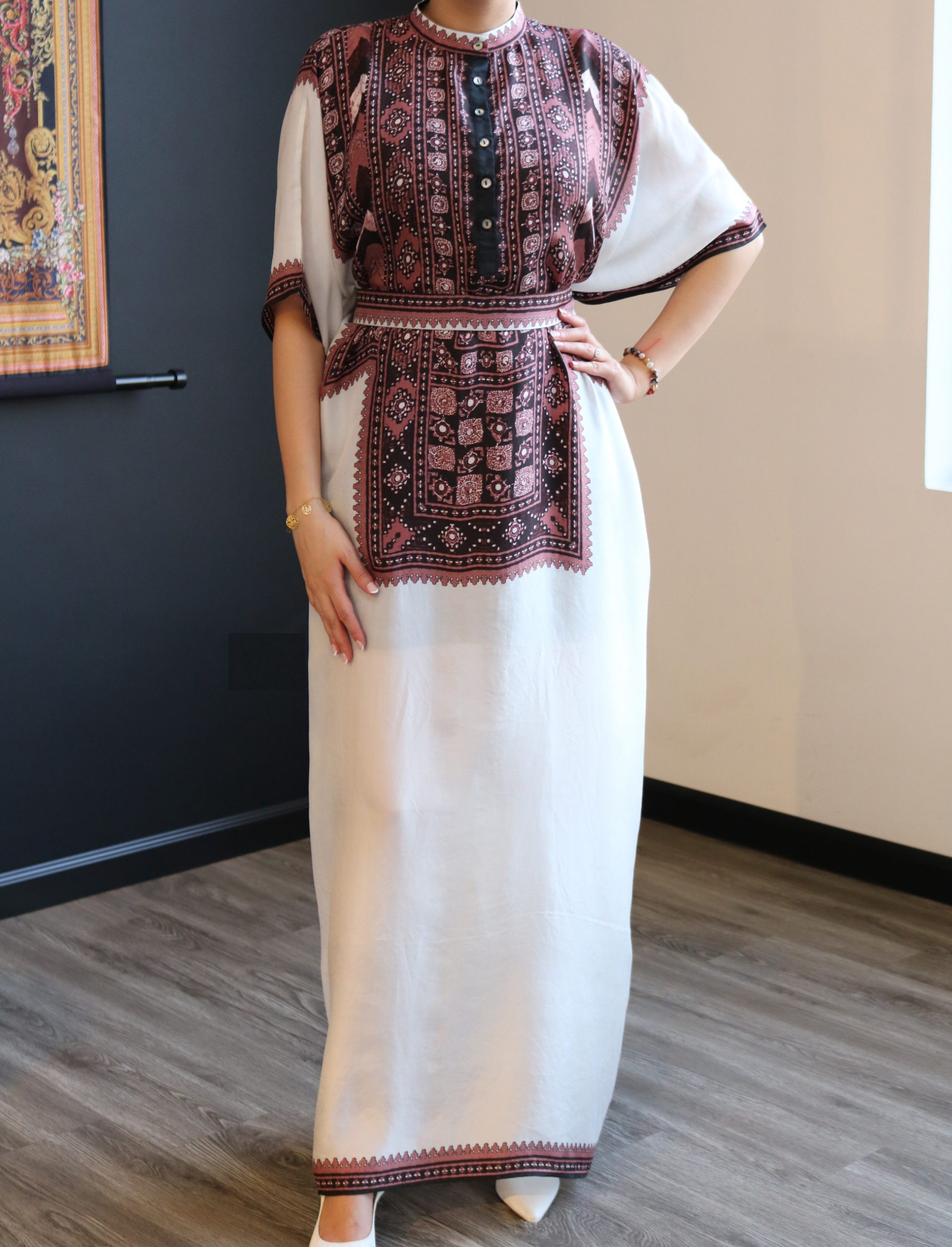 Rabat Kaftan White Rose - Image 2