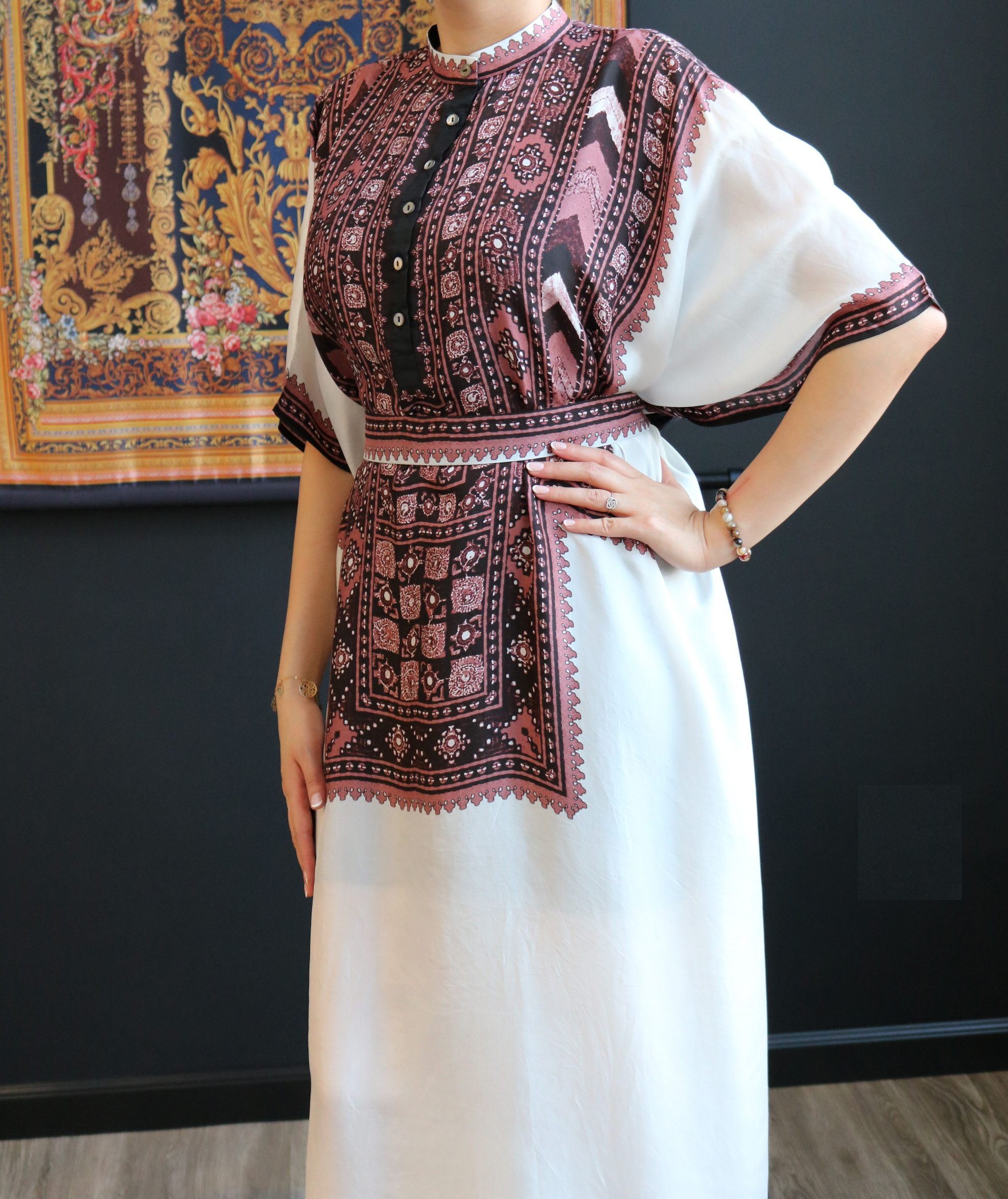 Rabat Kaftan White Rose - Image 3