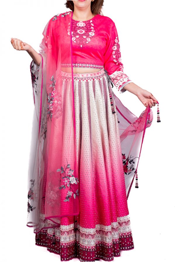 Pink Ombre Lehenga