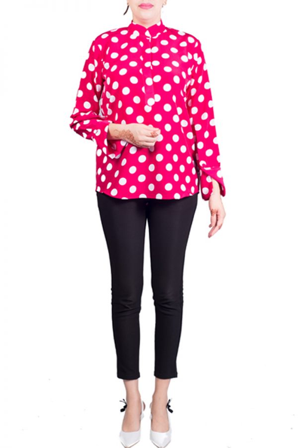 Pink Polka Dot Top