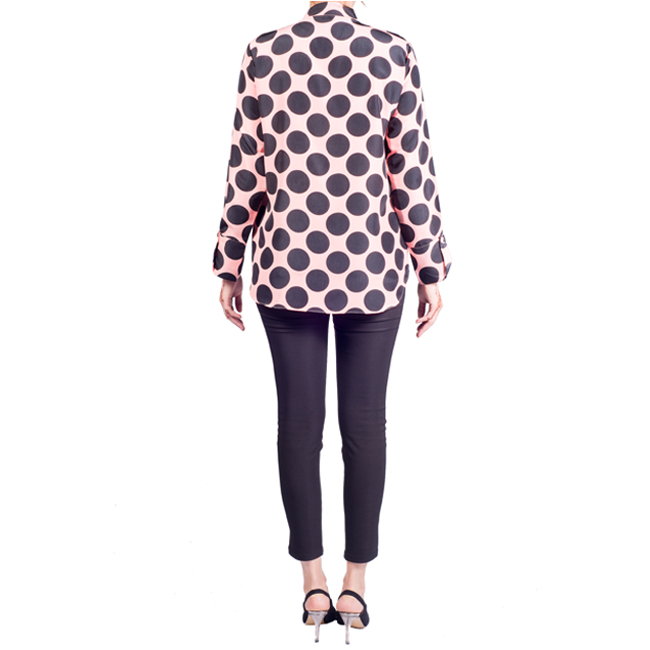 Peach and Black Polka Dot Top - Image 2