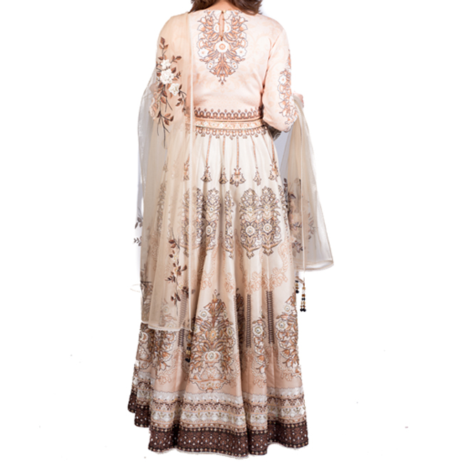 Beige Digital Printed Lehenga - Image 2