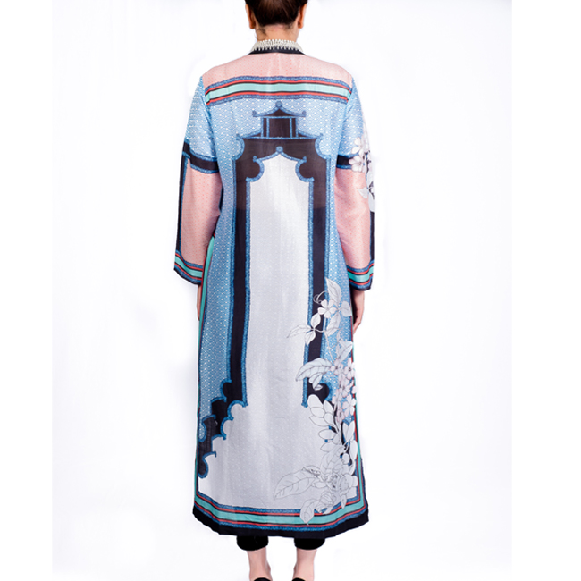 Blue and Black Digital Printed Tunic - Image 2
