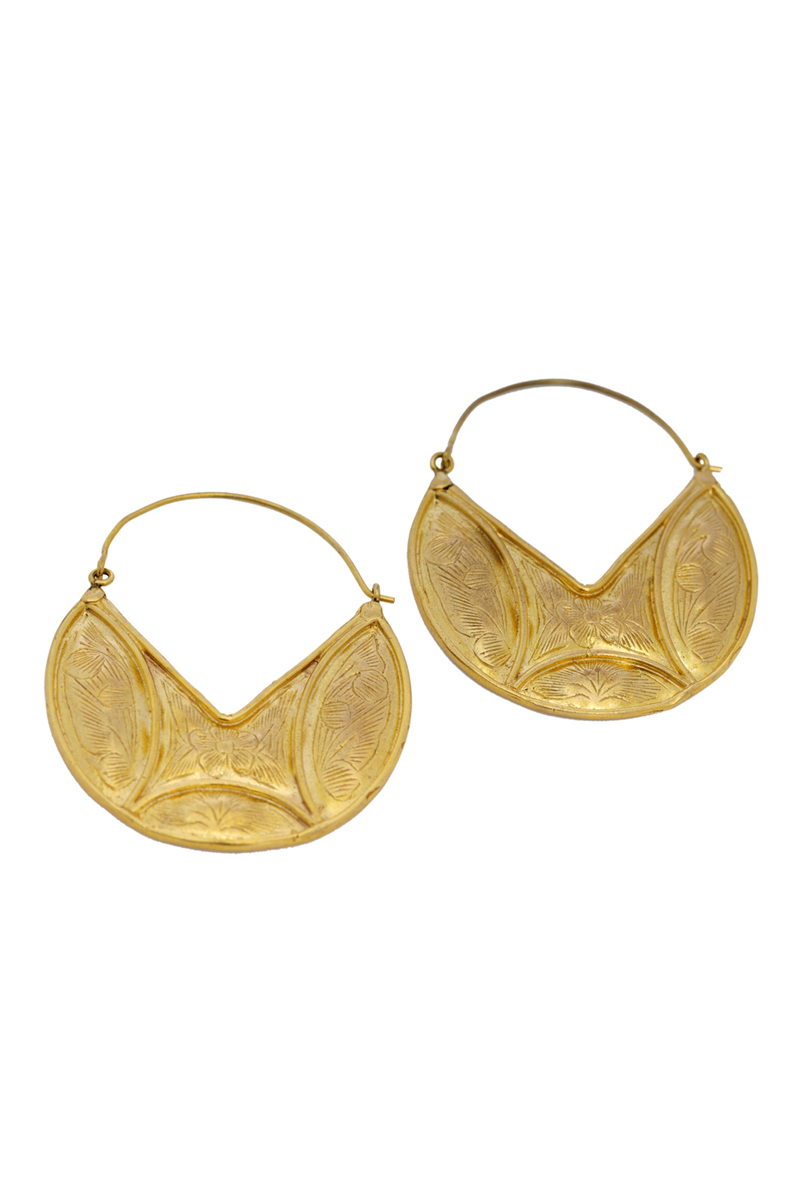 Gold Emboss Earring