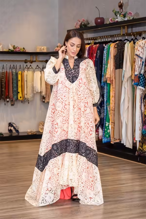 Self Printed High Low Kaftan