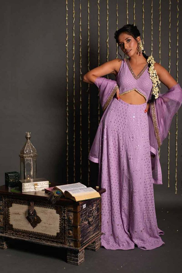 Lilac Anarkali