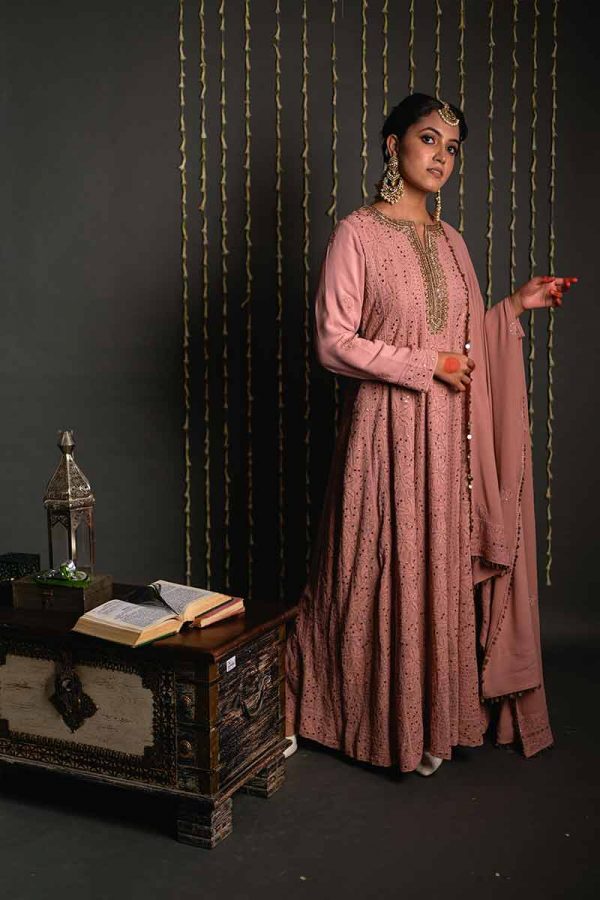 Tea Pink Anarkali