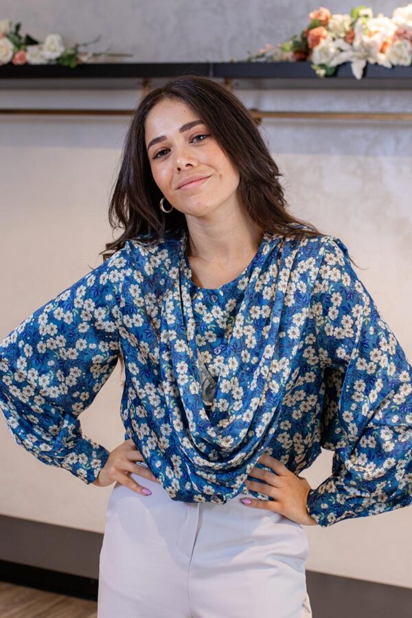 Blue Floral Top