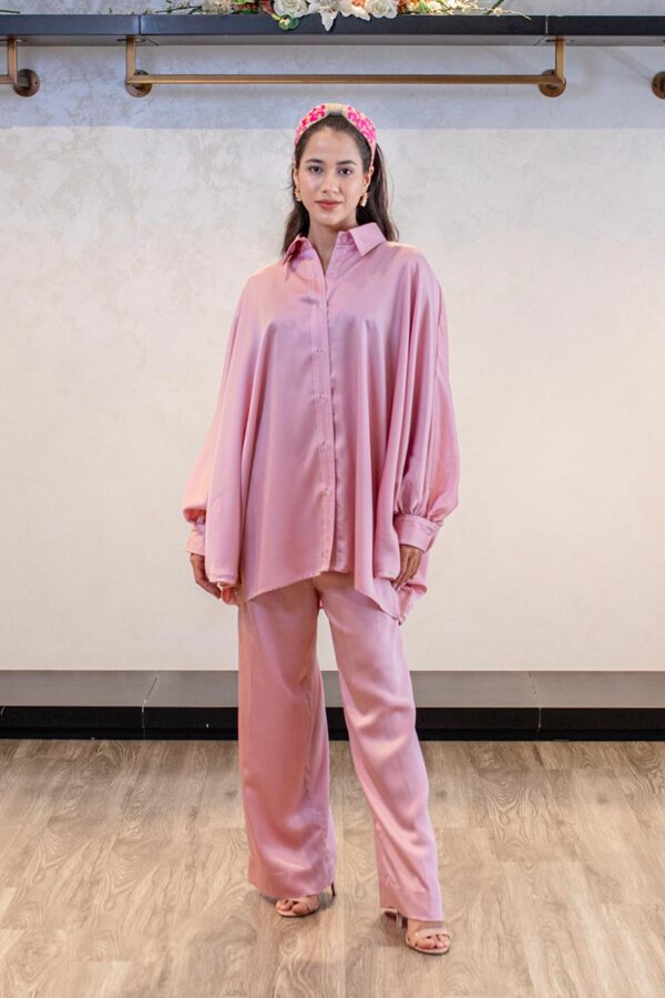 Soft Pink Pooncho Co-Ord Set