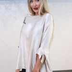 White drop shoulder Co-ord Set - Image 2
