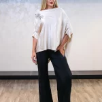 White drop shoulder Co-ord Set